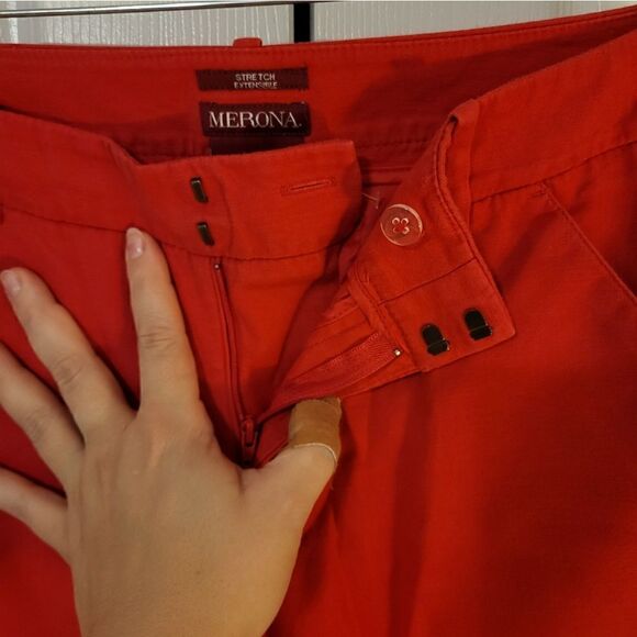 Merona red stretch ankle pants - Picture 4 of 6